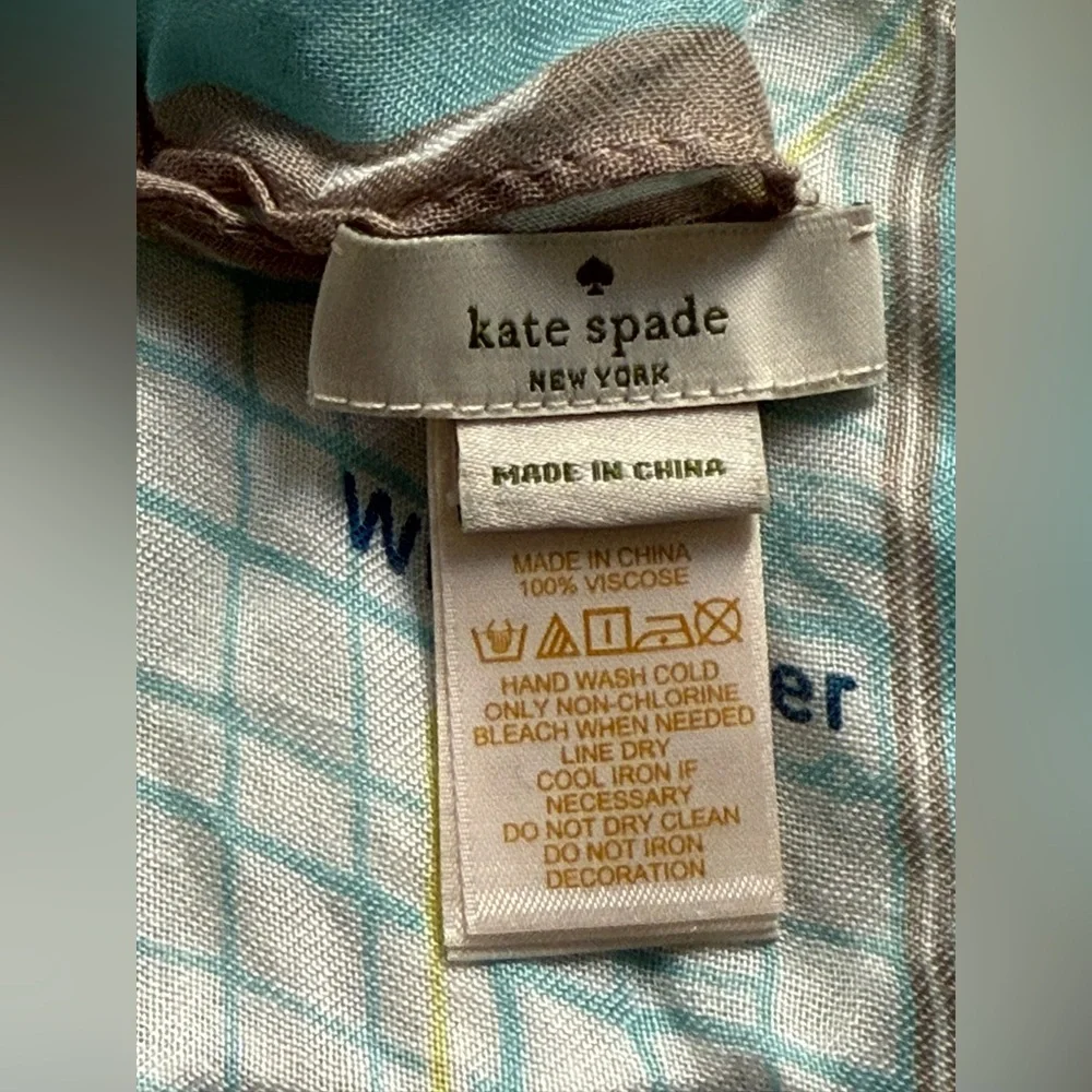 NWT Kate Spade Scarf West Coast Map